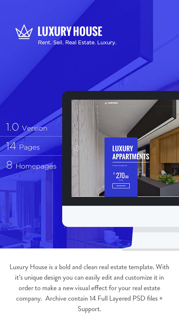 Luxury House - Real Estate PSD - 1